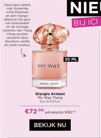 ICI Paris XL Giorgio Armani My Way Ylang Eau de Parfum aanbieding