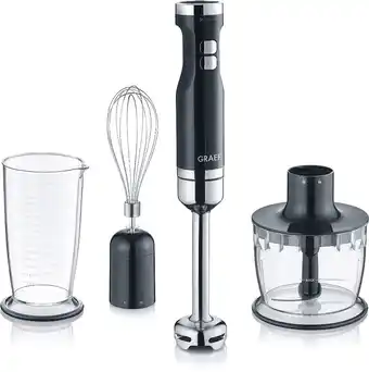 Bol.com Graef HB 502 - Staafmixer 800W + klopper + hakmolen 05l + kunststof beker 07l aanbieding