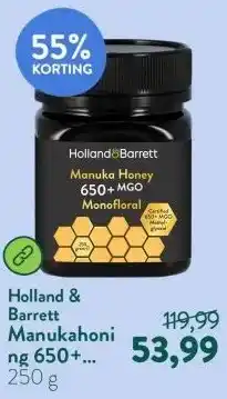 Holland & Barrett Manukahoning 650+ MGO Monofloraal aanbieding