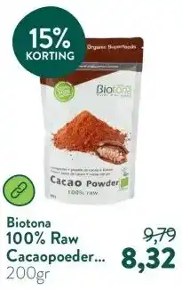 Holland & Barrett 100% Raw Cacaopoeder Bio aanbieding