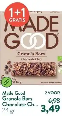 Holland & Barrett Granola Bars Chocolate Chip - 6 x 24g aanbieding