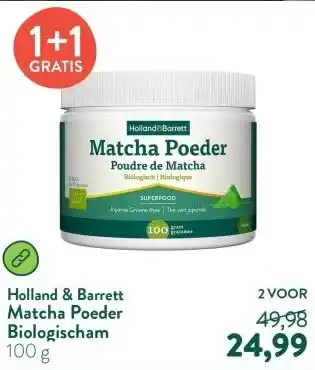 Holland & Barrett Matcha Poeder Biologischam aanbieding