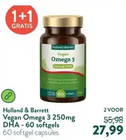 Holland & Barrett Vegan Omega 3 250mg DHA - 60 softgels aanbieding