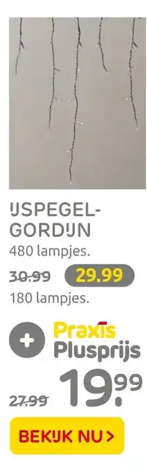 Praxis Ijspegelgordijn 180 lampjes aanbieding