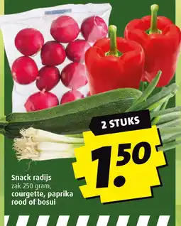 Boni Snack radijs courgette, paprika rood of bosui aanbieding