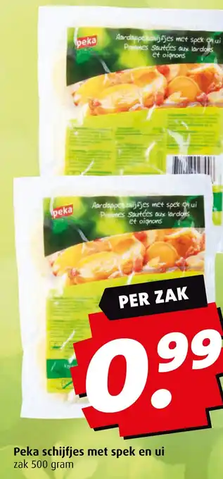 Boni Peka schijfjes met spek en ui aanbieding