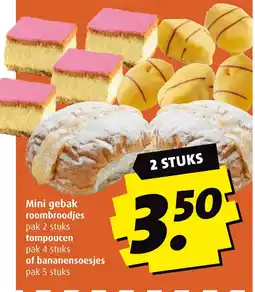 Boni Mini gebak roombroodjes  tompoucen aanbieding