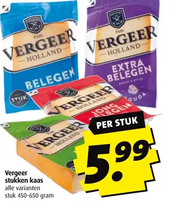 Boni Vergeer stukken kaas aanbieding