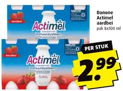 Boni Danone Actimel aardbei aanbieding