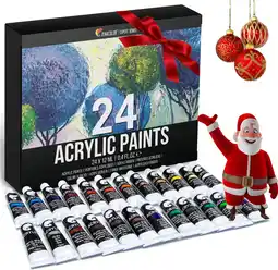 Amazon 24 Buizen Acrylverf Set van Zenacolor - Verpakking van 24 x 12ml Verfbuizen aanbieding