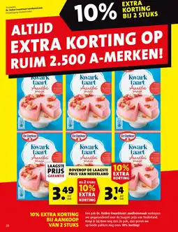 Boni Kwark taart Aardbes maak aanbieding