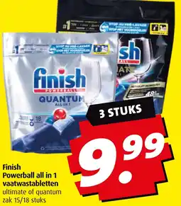 Boni Finish Powerball all in 1 vaatwastabletten aanbieding