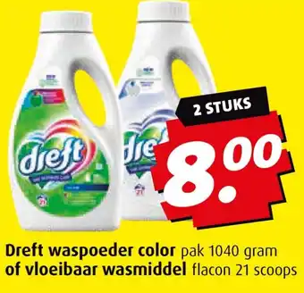 Boni Dreft waspoeder color of vloeibaar wasmiddel aanbieding