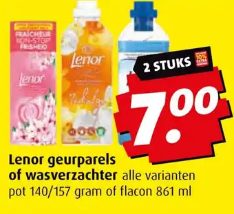 Boni Lenor geurparels of wasverzachter aanbieding