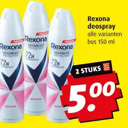 Boni Rexona deospray aanbieding