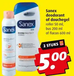 Boni Sanex deodorant of douchegel aanbieding