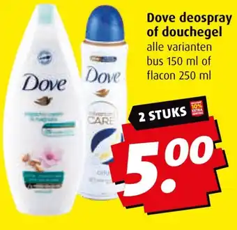 Boni Dove deospray of douchegel aanbieding