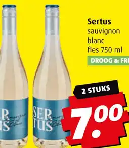 Boni Sertus sauvignon blanc aanbieding