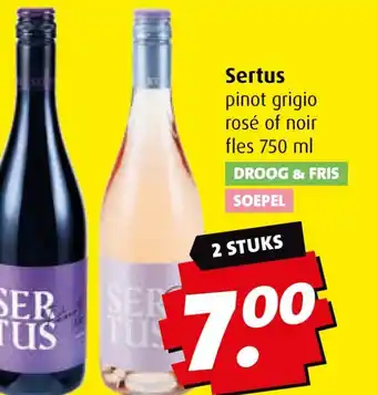 Boni Sertus pinot grigio rosé of noir aanbieding