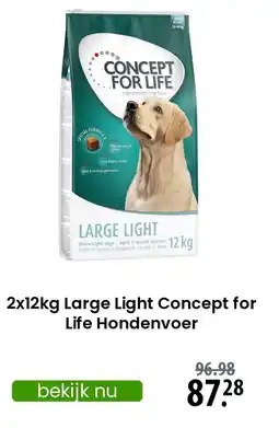 Zooplus Large Light Concept for Life Hondenvoer aanbieding