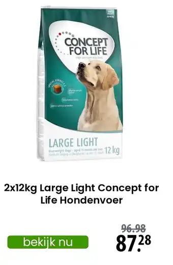 Zooplus Large Light Concept for Life Hondenvoer aanbieding