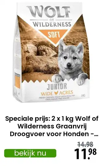 Zooplus Wolf of Wilderness Graanvrij Droogvoer voor Honden aanbieding