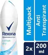 Bol.com Rexona Dry Cotton Deodorant - 2 x 50 ml - Voordeelverpakking aanbieding