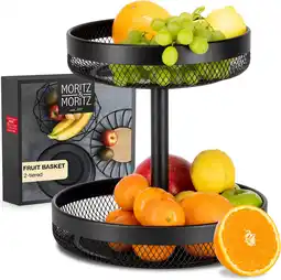 Amazon Moritz & Moritz Zwarte metalen fruit-etagère, fruitmand, etagère, fruitschaal, etagère aanbieding