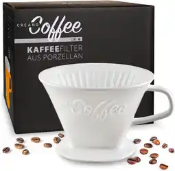 Amazon Creano Porseleinen koffiefilter - filter maat 4 voor filterzakken Gr. 1x4 - wit aanbieding