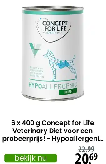 Zooplus Concept for Life Veterinary Diet voor een probeerprijs! Hypoallergenic aanbieding