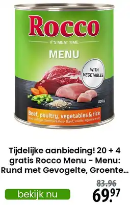 Zooplus Tijdelijke aanbieding!  Rocco Menu aanbieding