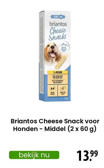 Zooplus Briantos Cheese Snack voor Honden aanbieding