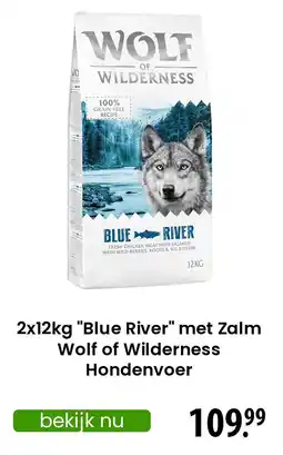 Zooplus Blue River met Zalm Wolf of Wilderness Hondenvoer aanbieding