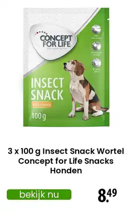 Zooplus Insect Snack Wortel Concept for Life Snacks Honden aanbieding