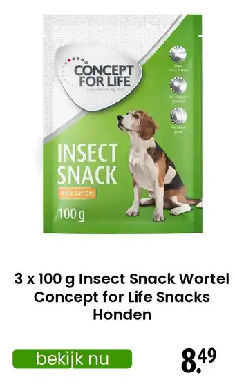 Zooplus Insect Snack Wortel Concept for Life Snacks Honden aanbieding