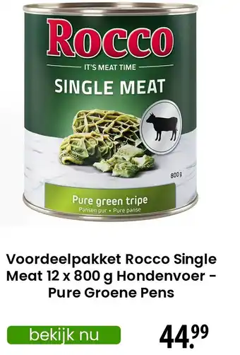 Zooplus Voordeelpakket Rocco Single Meat  Hondenvoer aanbieding