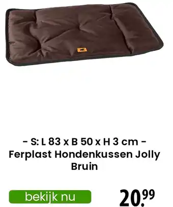 Zooplus Ferplast Hondenkussen Jolly Bruin aanbieding