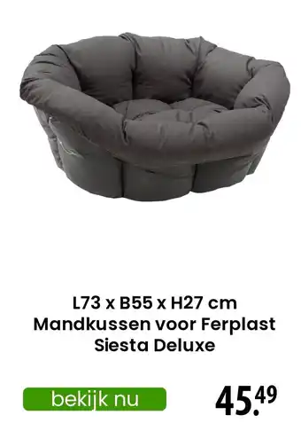 Zooplus Mandkussen voor Ferplast Siesta Deluxe aanbieding