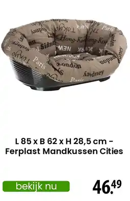 Zooplus Ferplast Mandkussen Cities aanbieding