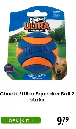 Zooplus Chuckit! Ultra Squeaker Ball 2 stuks aanbieding