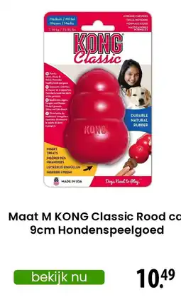 Zooplus Maat M KONG Classic Rood Hondenspeelgoed aanbieding