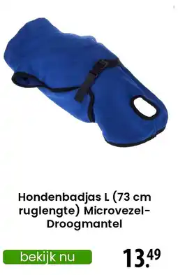 Zooplus Hondenbadjas  Microvezel- Droogmantel aanbieding