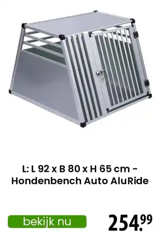 Zooplus Hondenbench Auto AluRide aanbieding