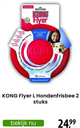 Zooplus KONG Flyer L Hondenfrisbee 2 stuks aanbieding