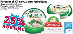 Boon`s Markt Paturain of Chavroux pure geitenkaas aanbieding