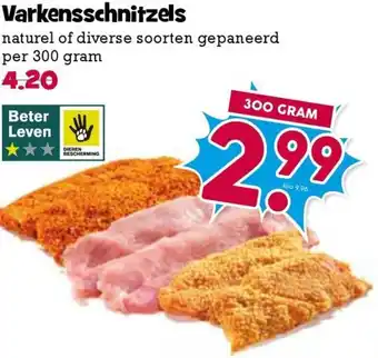 Boon`s Markt Varkensschnitzels aanbieding