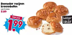 Boon`s Markt Boonacker rozijnen krentenbollen aanbieding