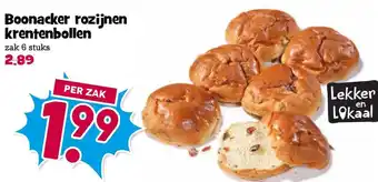 Boon`s Markt Boonacker rozijnen krentenbollen aanbieding