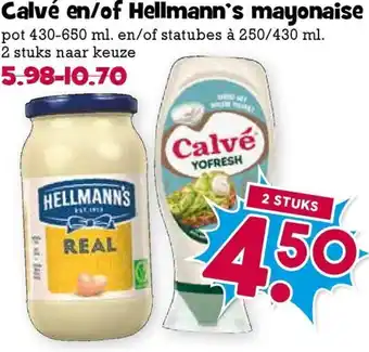 Boon`s Markt Calvé en/of Hellmann's mayonaise aanbieding