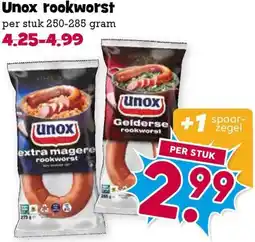 Boon`s Markt Unox rookworst aanbieding